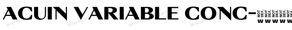 ACUIN VARIABLE CONC字体转换